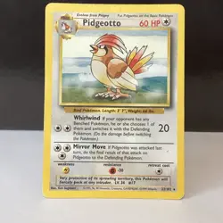 Pokemon Pidgeotto 22/102 Base Set 1999 TCG - Image 1