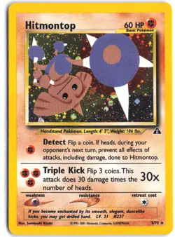 Hitmontop 3/75 Holo Rare Neo Discovery Pokemon - Image 1