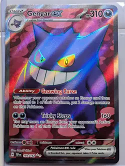 Pokemon Gengar ex SV05: Temporal Forces 193/162 Ultra Rare Full Art Holo Card - Image 1