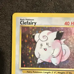 Pokemon TCG Clefairy Base Set 5/102 Holo Rare 1999 40 HP English Basic - Image 3