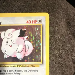 Pokemon TCG Clefairy Base Set 5/102 Holo Rare 1999 40 HP English Basic - Image 4