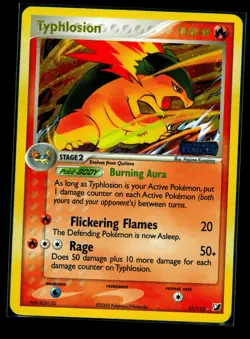Pokemon EX Typhlosion Reverse Foil Unseen Forces #17 NM - Image 1