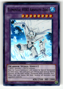 Elemental HERO Absolute Zero GENF-ENSE1 Limited Super Rare Generation Force LP - Image 1