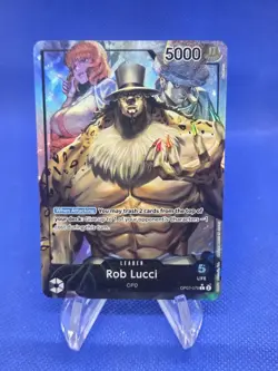 One Piece 500 Years in the Future Rob Lucci OP07-079 Alternate Alt Art Leader NM - Image 1