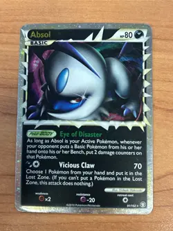 Absol 91/102 Ultra Rare HGSS Triumphant Pokemon TCG MP - Image 1