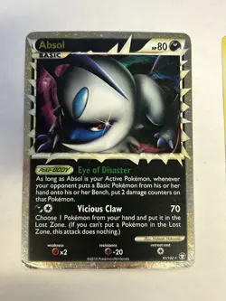 Absol 91/102 Ultra Rare HGSS Triumphant Pokemon TCG MP - Image 3