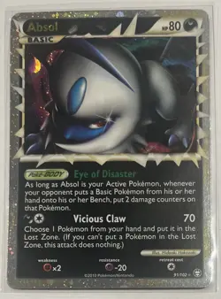Pokemon 2010 HeartGold SoulSilver Triumphant Absol #91/102 Holo - Image 1