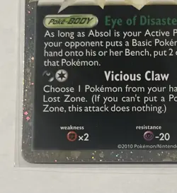 Pokemon 2010 HeartGold SoulSilver Triumphant Absol #91/102 Holo - Image 5