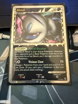Absol 91/102 Ultra Rare HGSS Triumphant Pokemon TCG - Image 1