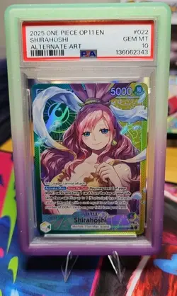One Piece CCG en Shirahoshi Alt Art Foil OP11-022 a Fist of Divine Speed. PSA 10 - Image 1