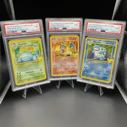 Pokemon Celebrations Big 3 Set Lot Graded PSA 9 Charizard - Blastoise - Venusaur - Image 1