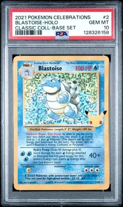 PSA 10 Pokemon Card Lot Celebrations Charizard, Blastoise & Venusaur Starters - Image 2