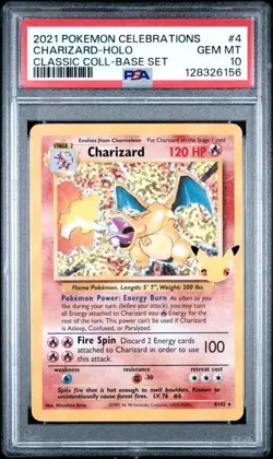PSA 10 Pokemon Card Lot Celebrations Charizard, Blastoise & Venusaur Starters - Image 4