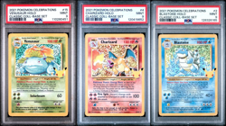 Pokemon Celebrations Big 3 Set Lot Graded PSA 9 Charizard - Blastoise - Venusaur - Image 1