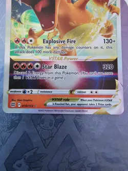 Pokemon Charizard VSTAR Brilliant Stars 18/172 Near Mint NM Condition - Image 3