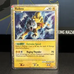 Pokemon Raikou Shiny Holo Rare Card Call of Legends SL9 90HP 2011 English - Image 1