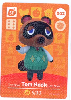 Tom Nook 002 - Amiibo Card - Animal Crossing Series 1 - Authentic Nintendo 5/30 - Image 1