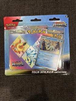 Pokemon TCG Scarlet Violet Prismatic Evolutions Tech Sticker Collection Glaceon - Image 1