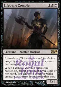 Lifebane Zombie 1x FOIL MTG M14 2014 Core Set Rare MINT black - Image 1