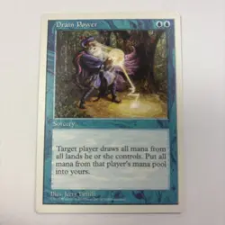 Drain Power MTG LP 5th Edition Fifth Ed. English Regular White Border 1997 - Image 1