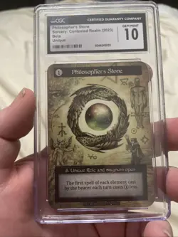 Philosopher's Stone - Beta Unique Sorcery Contested Realm 1st Release. CGC 10 - Image 1
