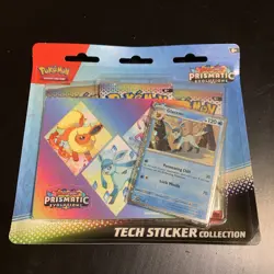 Pokemon TCG Scarlet Violet Prismatic Evolutions Tech Sticker Collection Glaceon - Image 1