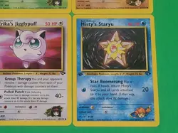 Pokemon Vintage 1st Edition GYM Challenge Cards Lot Of 4 Erika's, Brock's, Misty - Image 4