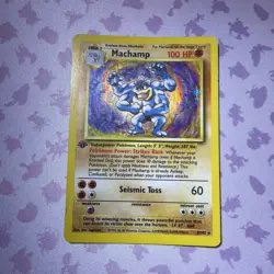 Machamp 8/102 1st Edition Holo Rare - Base Set WotC 1999 Pokemon TCG MP - Image 1