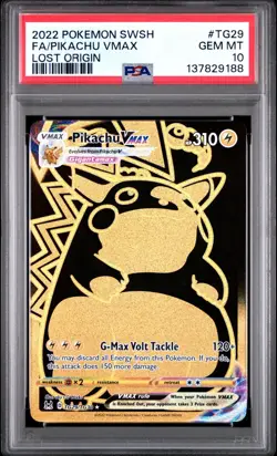 PSA 10 PIKACHU VMAX TG29/TG30 FULL ART LOST ORIGIN POKEMON ⚡ - Image 1