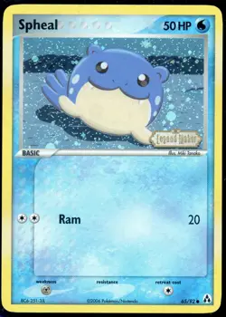 Spheal | 65/92 | Stamped Reverse Holo | EX Legend Maker | Pokemon | NM - Image 1