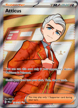 Atticus 134/131 NM Ultra Rare Full Art SV: Prismatic Evolutions Pokemon TCG - Image 1
