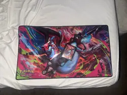 Pokemon Phantasmal Flames Charizard MEGA X UPC Play Mat, Deck Box And Sleeves - Image 1