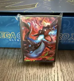 Pokemon Phantasmal Flames Charizard MEGA X UPC Play Mat, Deck Box And Sleeves - Image 3