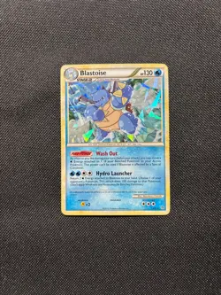 Pokemon TCG Blastoise 13/95 Pokemon Unleashed Cracked Ice Holo LP - Image 1