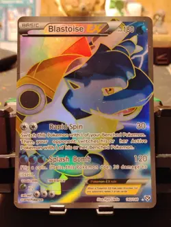Blastoise EX (Full Art) 142/146 XY 180 HP Ultra Rare Holo Pokemon TCG - Image 1