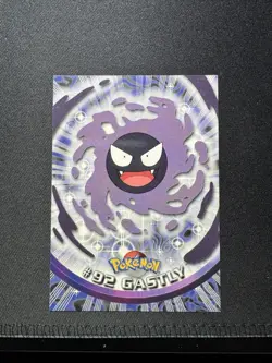 Topps Pokemon Gastly #92 2000 TV Animation Edition Non Holo Blue Logo LP - Image 4