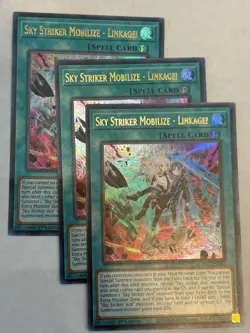 YUGIOH-3x- Sky Striker Mobilize - Linkage! - MAMA-EN003 - Ultra Rare - (PLAYSET) - Image 1
