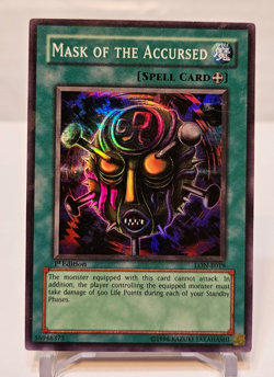 Mask of the Accursed LON-E019 Super Rare 1st Edition Yugioh 902 - Image 1
