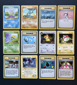 Pokemon TCG - BASE, Jungle, Fossil, Gym, Neo - 12-Card C/U Lot - WotC Vintage LP - Image 1