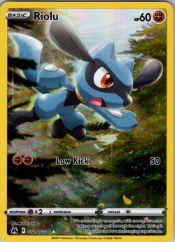 Riolu GG26/GG70 Crown Zenith Galarian Gallery Full Art Holo Pokemon Card NM - Image 1