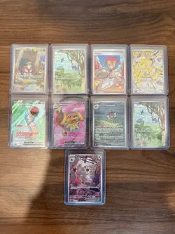Stellar Crown Full Art Lot of 9 Cards Near Mint Pokemon TCG - Image 1