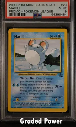 Promo Marill PSA 9 Black Star Promo #29 Pokemon - Image 1