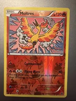 Moltres - 9/124 - XY Fates Collide - Pokemon - Reverse Holo - 2016 - NM - Image 1