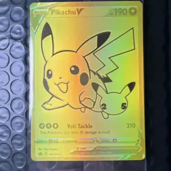 Pokemon Pikachu V SWSH145 Gold Holo TCG Promo Card UPC 25th Anniversary Sealed - Image 1