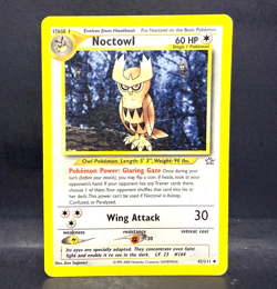 2000 POKEMON NEO GENESIS NOCTOWL 42/111 (MP) UNCOMMON - Image 1