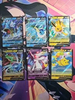 Lot Of 6 Sword And Shield Pokemon V Cards NM Authentic Lot 20 - Image 1