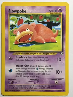 Slowpoke Neo Genesis 073/111 MP-LP Pokemon Card - Image 1