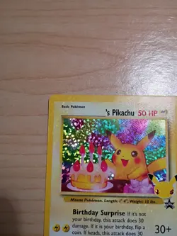 Birthday Pikachu [24/53] Celebrations Black Star Promo [Pokemon Card English] - Image 4