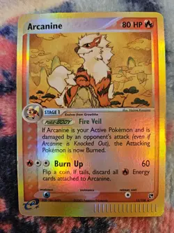 Pokemon Arcanine Reverse Holo Rare Sandstorm Ex Vintage E Reader 2003 15/100 - Image 1