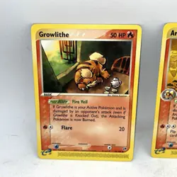 Arcanine 15/100 & Growlithe 65/100 Sandstorm E Reader Pokemon TCG - Image 2